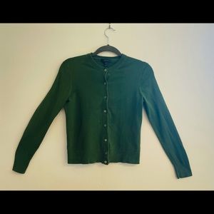 J. Crew Green Cotton Jackie Cardigan
